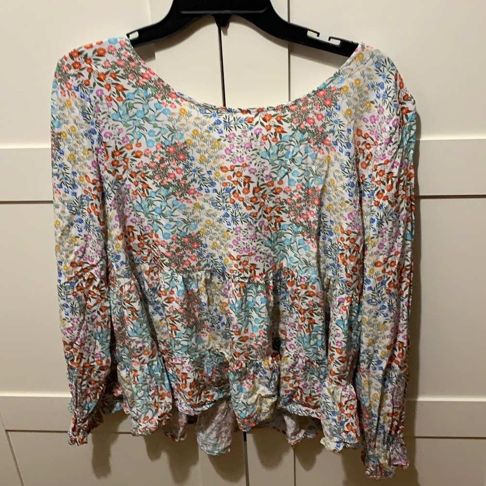 June & Delaney Floral Blouse NWOT